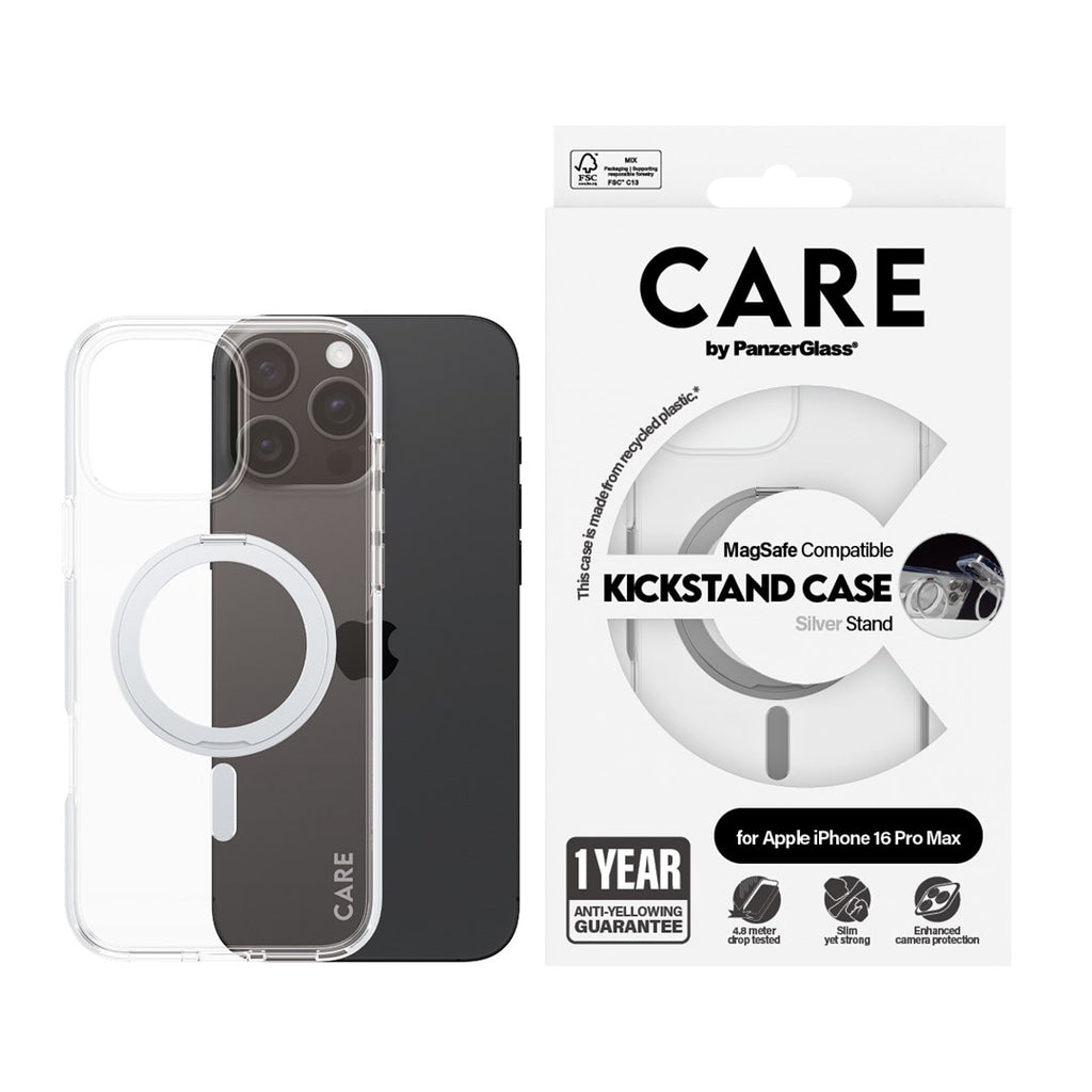 Clear Mobile Phone Case PanzerGlass CARE iPhone 16
