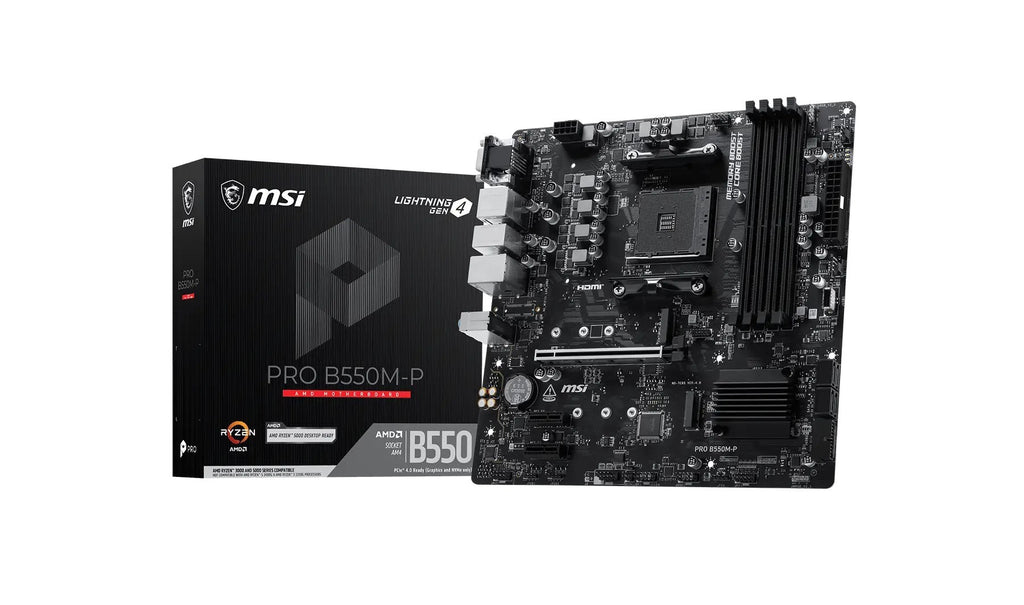 MSI PRO B550M-P Motherboard Socket AM4 micro ATX AMD B550