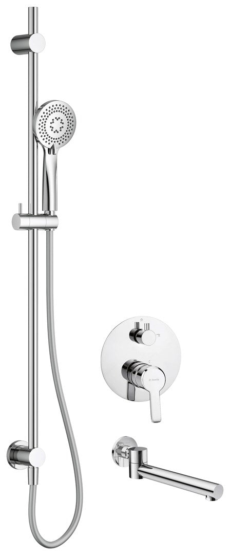 Deante Arnika Concealed Shower Set with Bath Spout Chrome