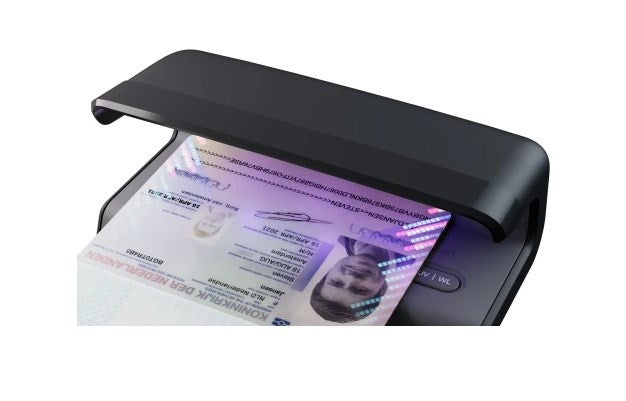 Safescan 75 LED UV/White Currency and Passport Tester, Black (131-0723)