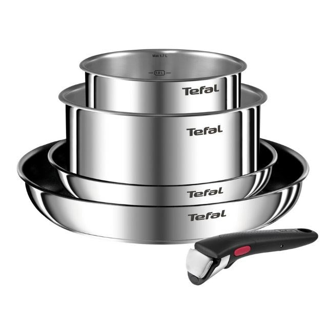 TEFAL Ingenio Emotion 5-Piece Stainless Steel Pan Set - L897S574