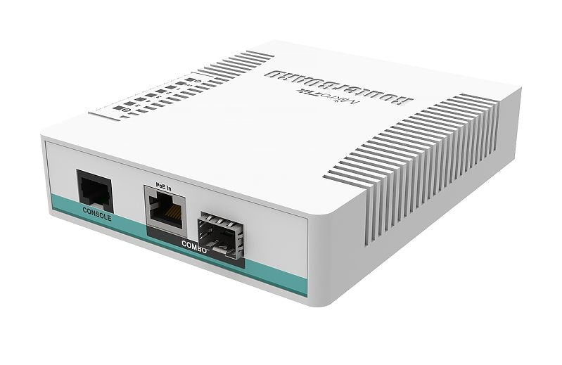 MikroTik Network Switch CRS106-1C-5S, 5 Gigabit Ethernet Ports, PoE, 400 MHz Processor, White