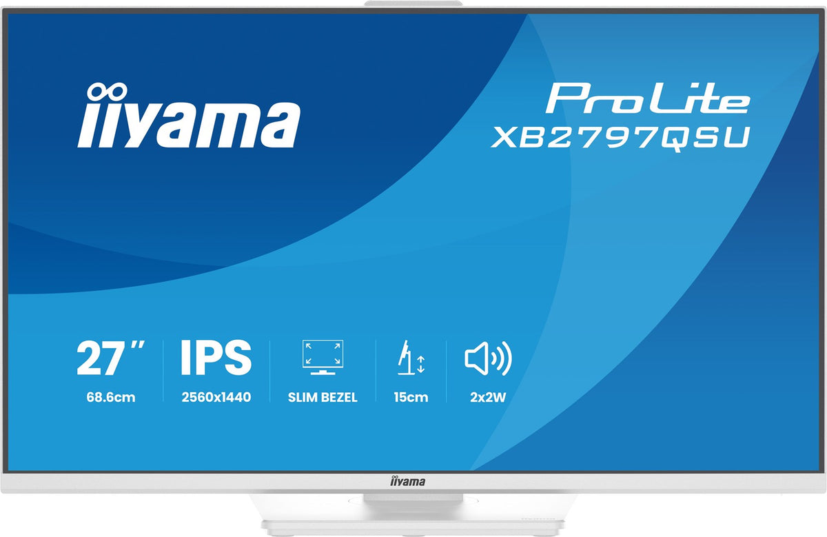 IIYAMA ProLite XB2797QSU-W1 27" Quad HD Monitor 2560x1440 75Hz IPS White