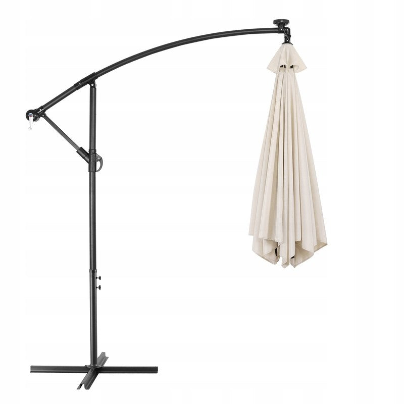 Garden Umbrella Hanging 3 m Large Beige