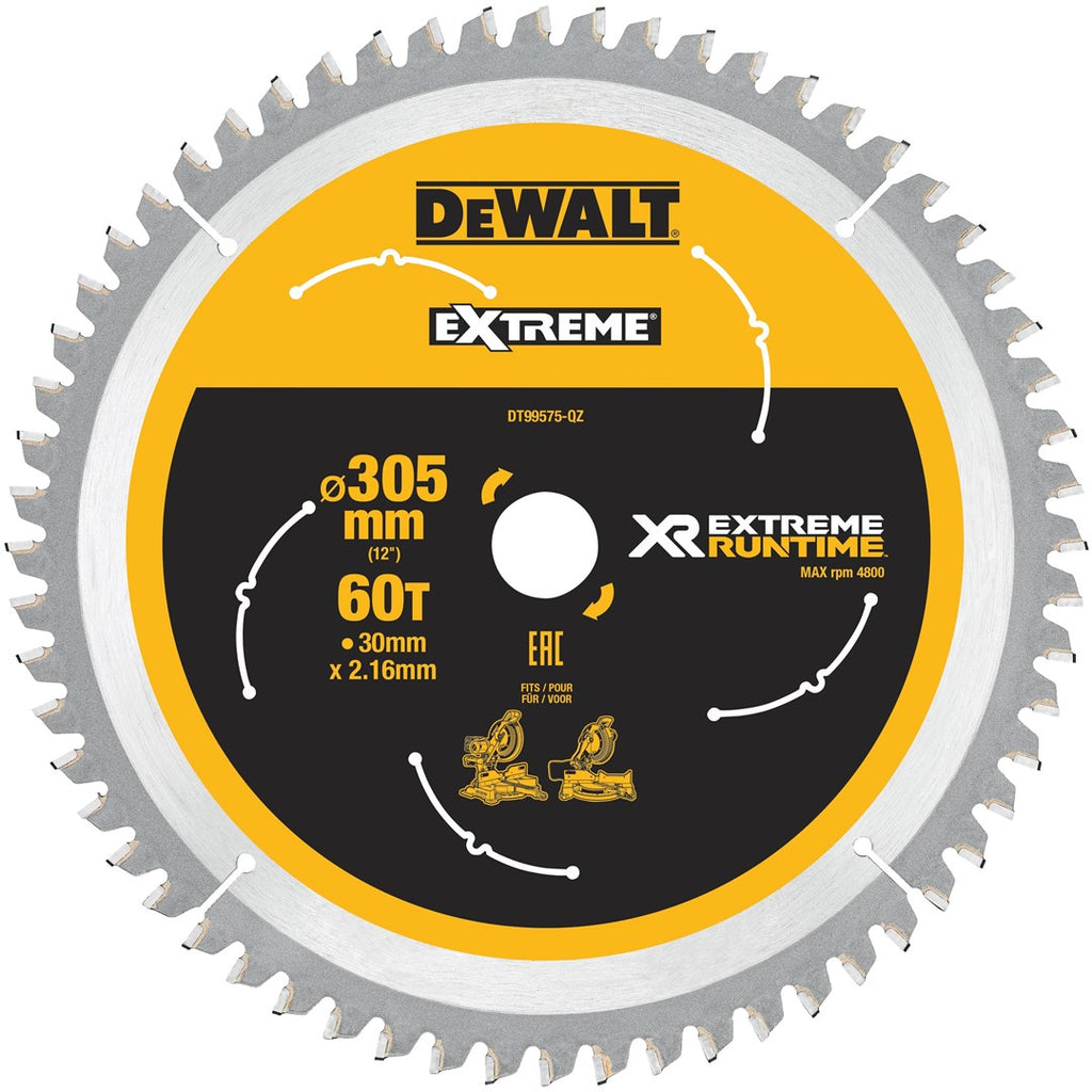 DeWALT FlexVolt XR Mitre Saw Blade 305x30mm 60 Teeth DT99575-QZ