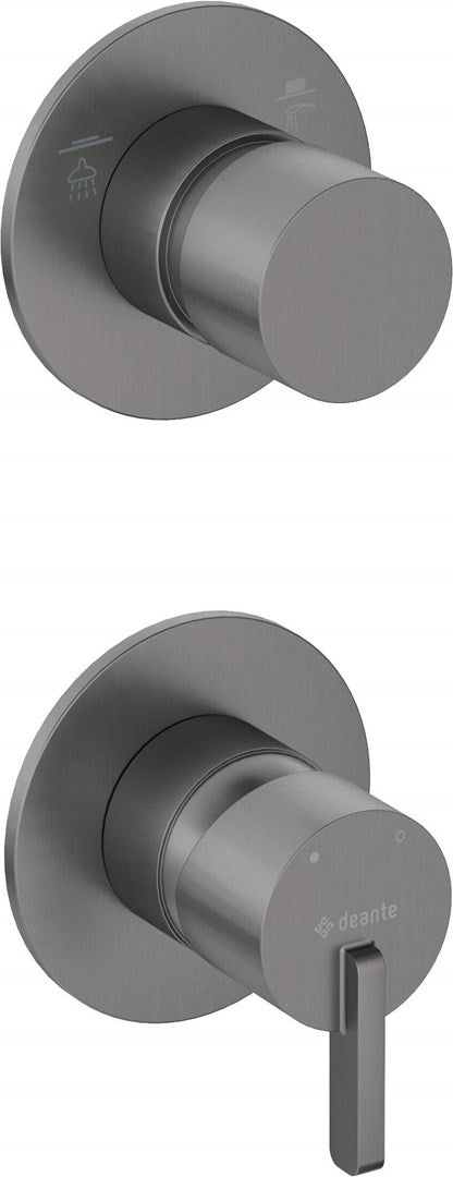 Deante Concealed Shower Mixer Titanium Single-Lever