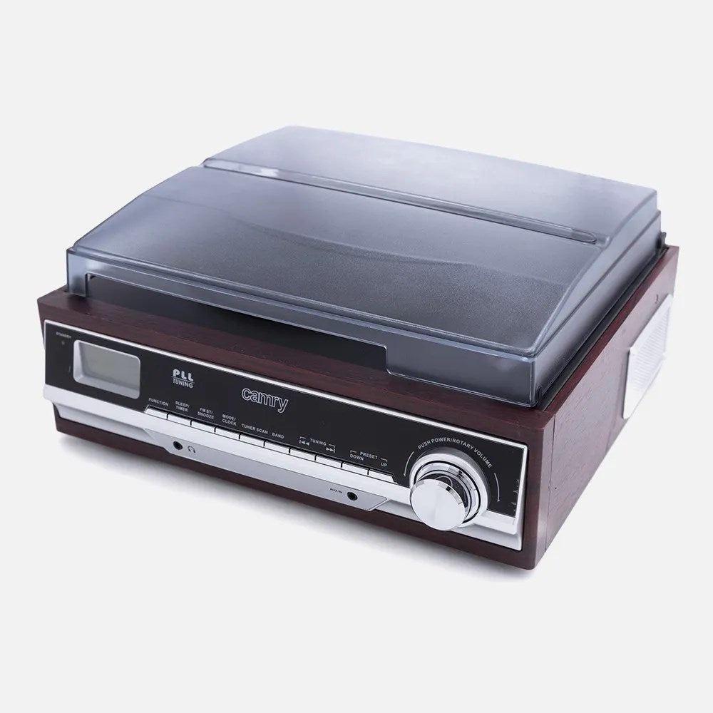 Camry Premium CR1113 Belt-Drive Audio Turntable Black Chrome