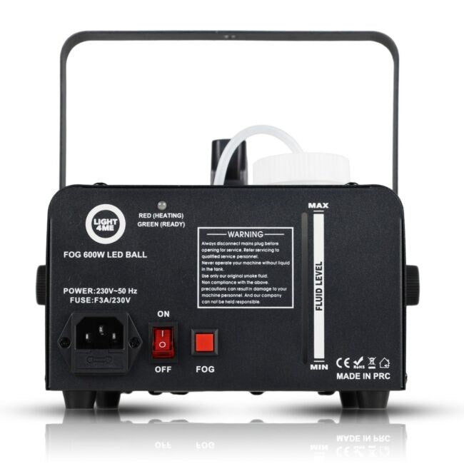 Light4Me Smoke Machine FOG 600W LED Ball - 3000 g - 310x175x205mm - 0.25 L Tank