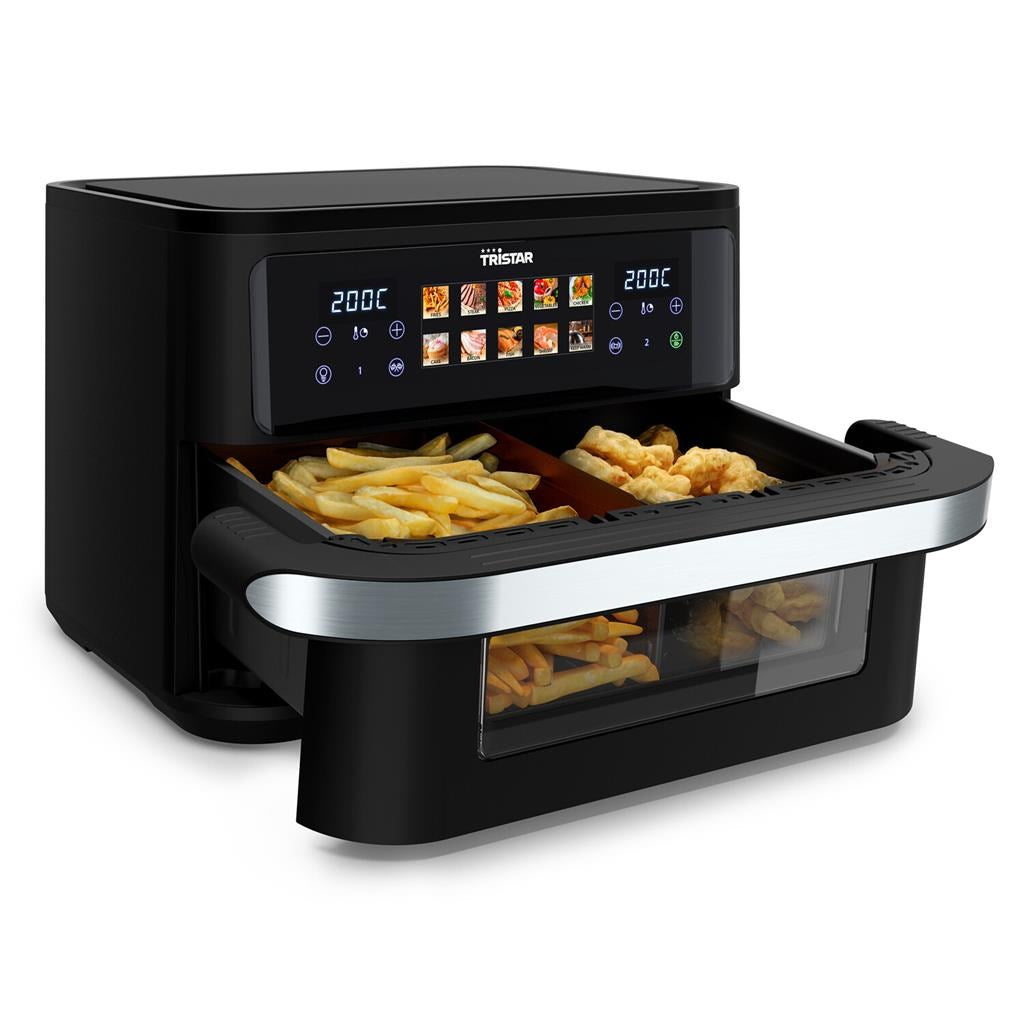 TRISTAR Double Hot Air Fryer 10 L Black, Stainless Steel | Model 100697472