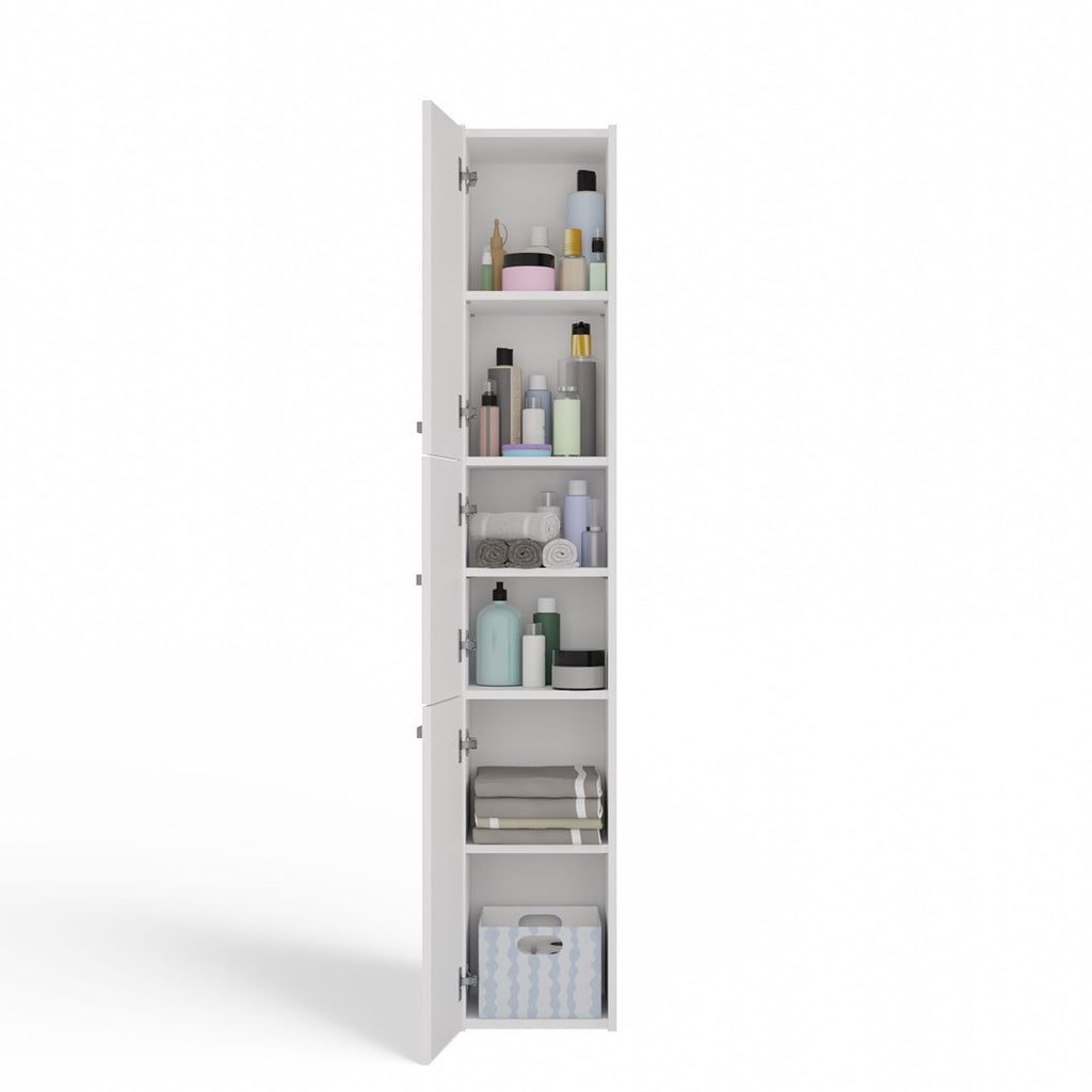 S33 BIEL Modern Bathroom Cabinet White 31x30x174 cm