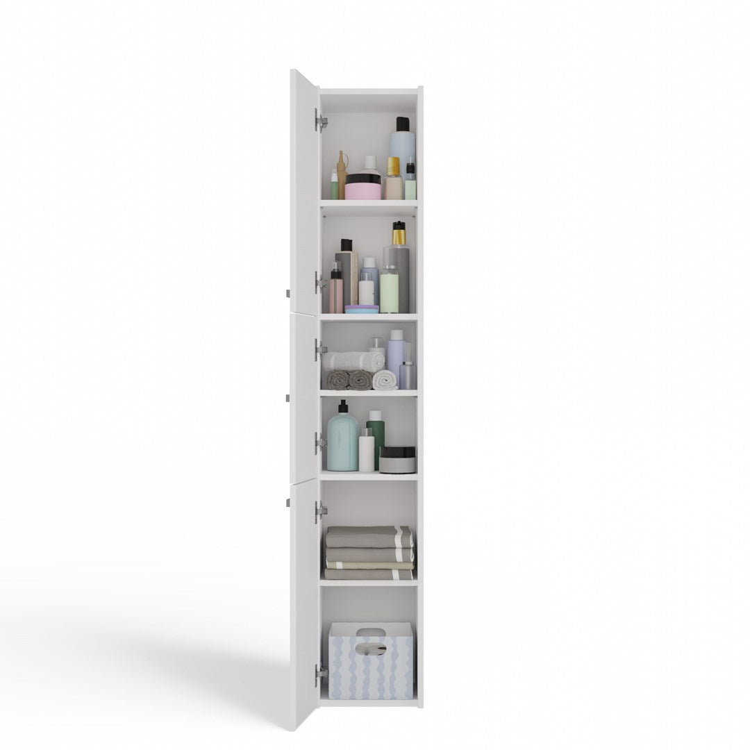 S33 BIEL Modern Bathroom Cabinet White 31x30x174 cm