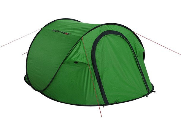High Peak Tunnel Tent Vision 3 Green - 3 Person - Waterproof Fly Sheet 2 m - N0777