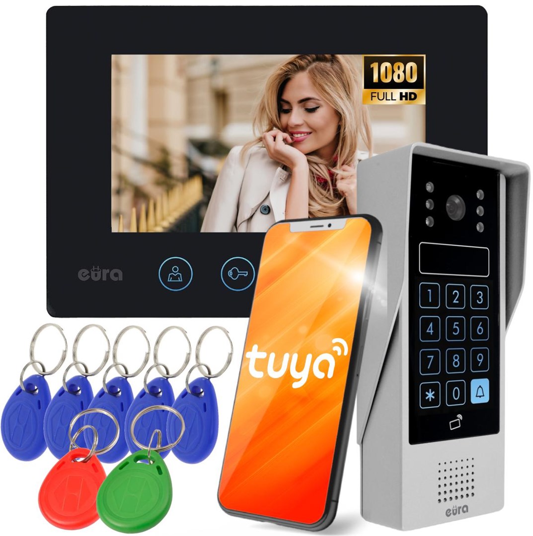 EURA VDP-90A3 DELTA Video Door Phone with Black Monitor