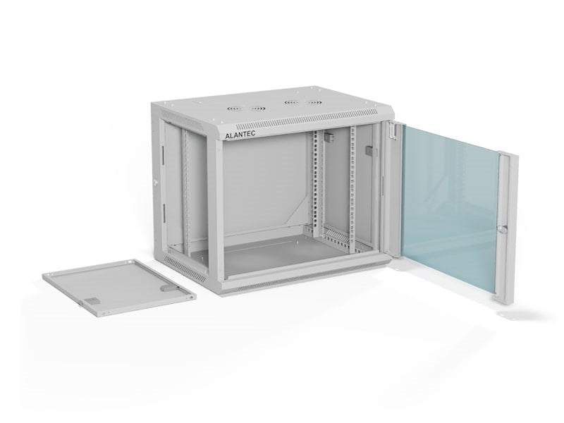 A-LAN 19" 9U Wall-Mounted Cabinet Grey Dimensions: 600x450 mm Lockable