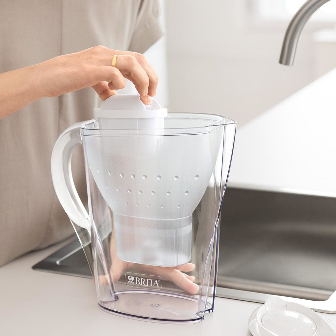 BRITA Marella + 3 Maxtra Pro Water Filter Pitcher 2.4 L Transparent, Grey | Model 33968