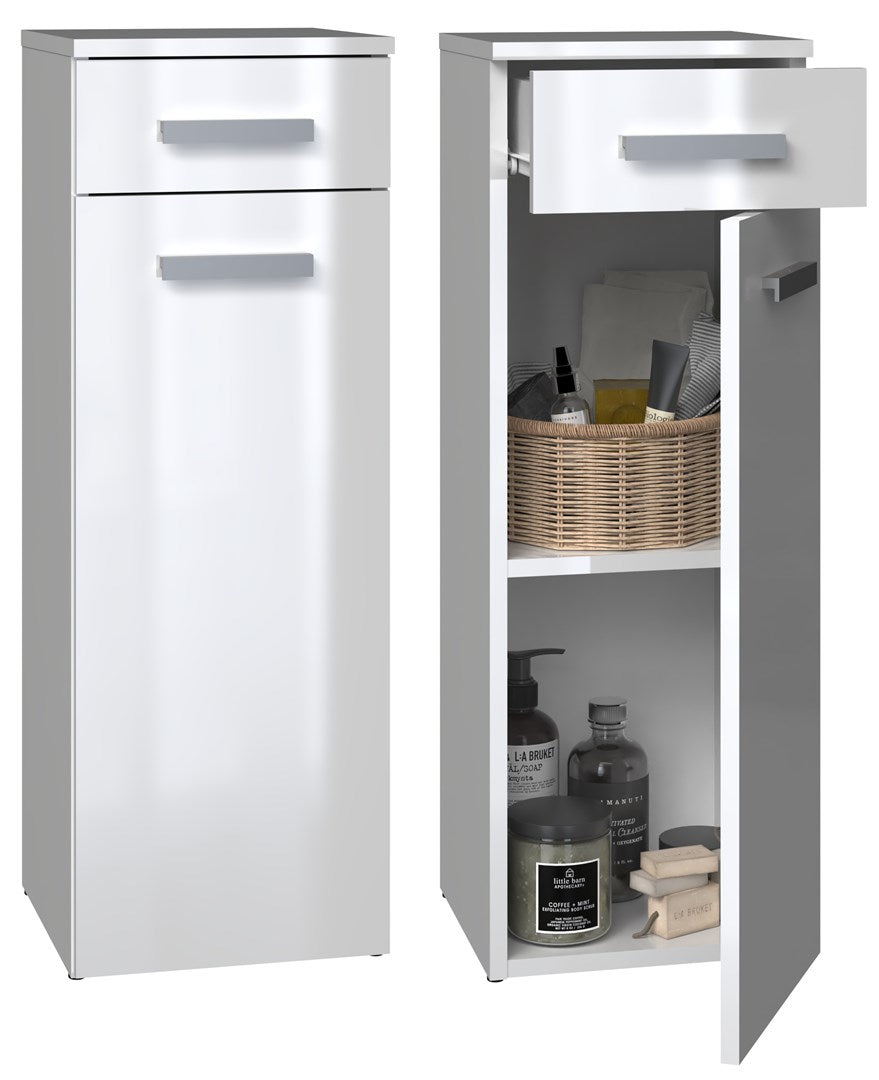 Topeshop Bathroom Storage Cabinet NEL V DS BIEL POŁ White