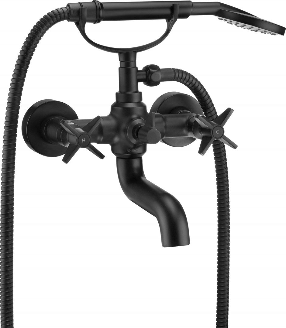 Deante Bathtub Mixer with Shower Set Nero Wall-Mounted BQT N11D