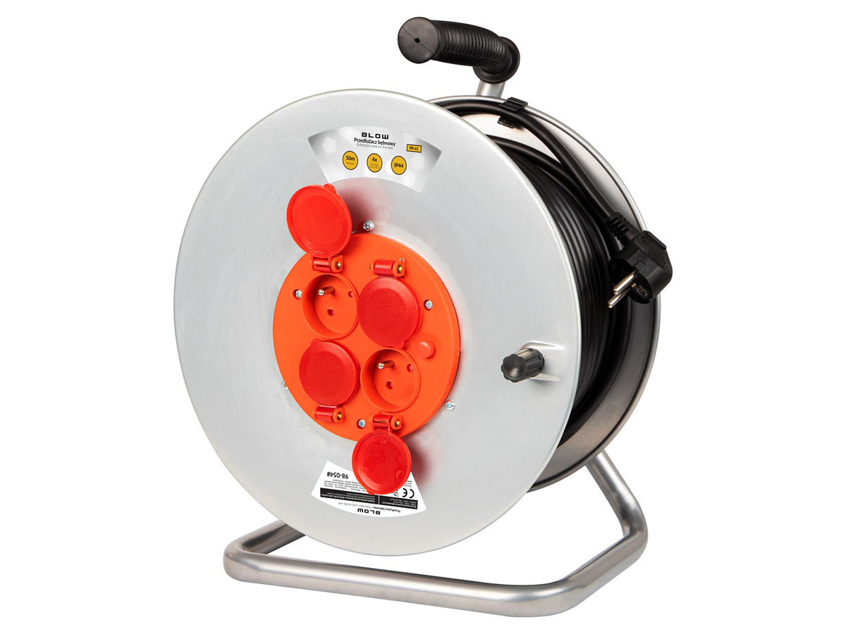 BLOW PR-61 4-SOCKET EXTENSION CORD 50 m METAL DRUM 3x2.5 mm 98-754#