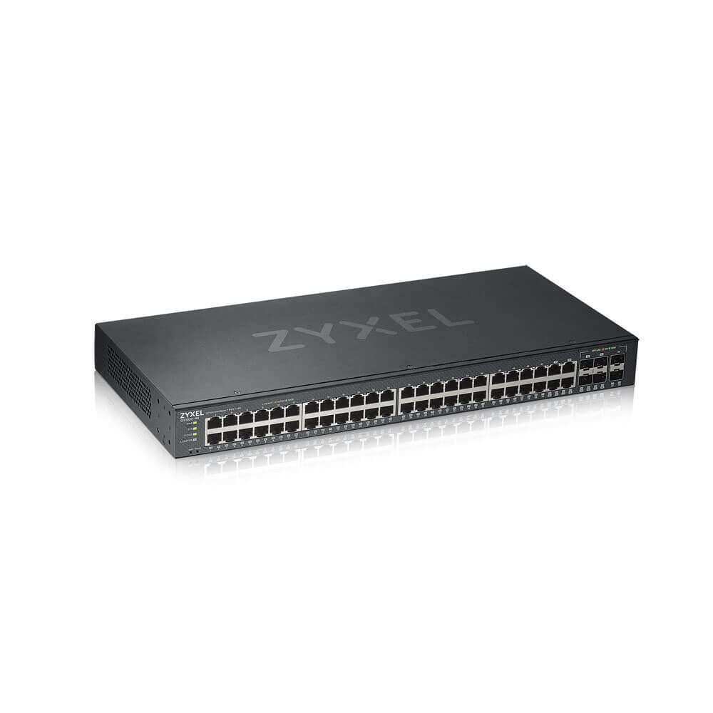 Zyxel GS1920-48v2 Smart Switch 48x 10/100/1000 + 4x Kombi-Gigabit-SFP + 2x Gigabit SFP Rack Mountable (GS1920-48V2-EU0101F)