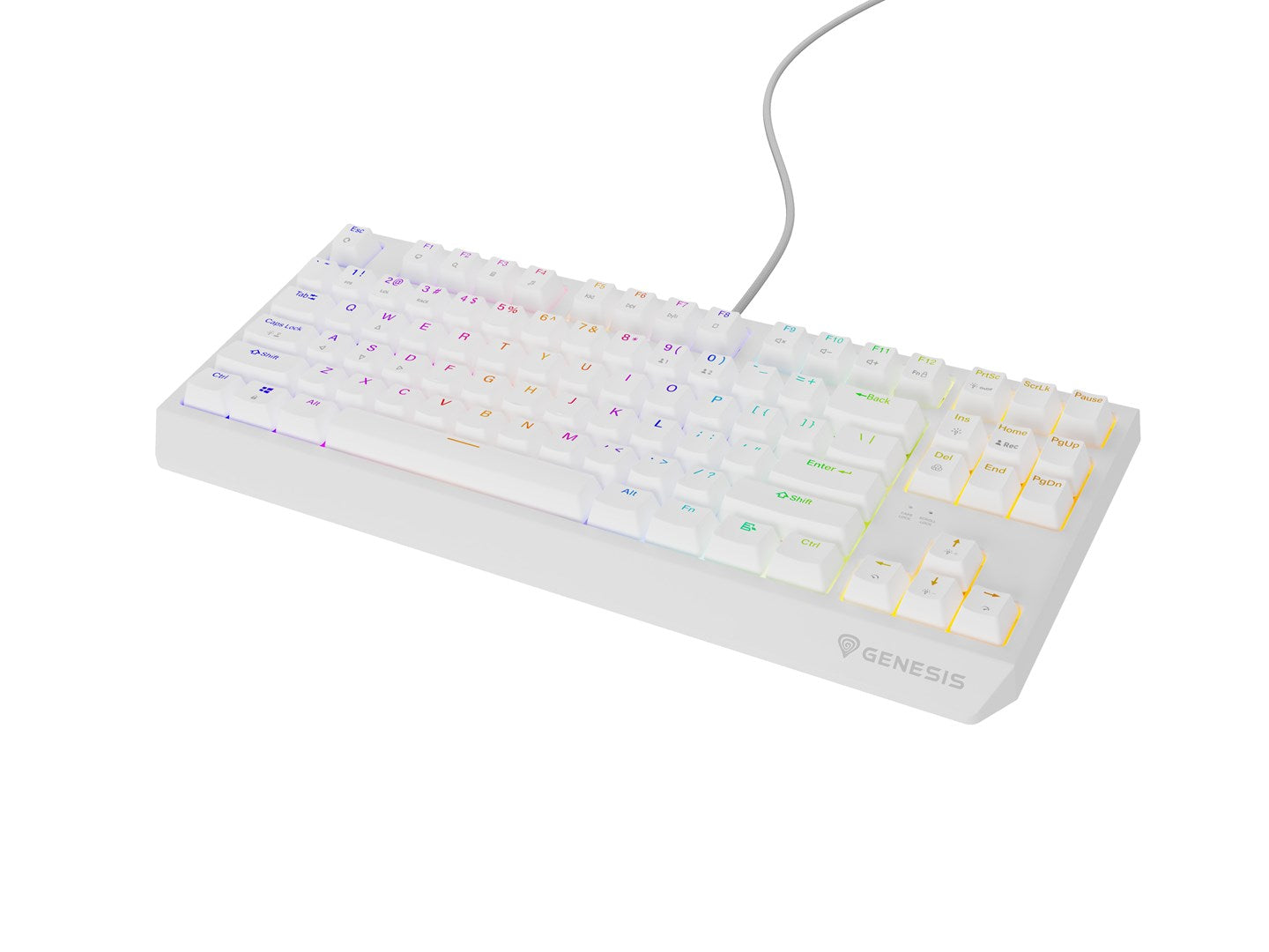 GENESIS Thor 230 TKL Keyboard Gaming USB + RF Wireless + Bluetooth QWERTY White