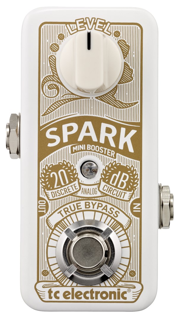 TC Electronic Spark Mini Effects Pedal White 20dB Boost