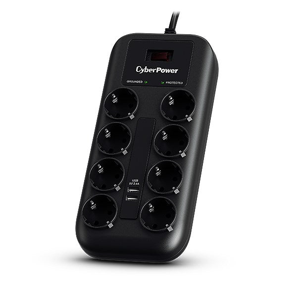 CyberPower Surge Protector 8 AC Outlets 200-250V 1.8 m P0820SUF0-DE