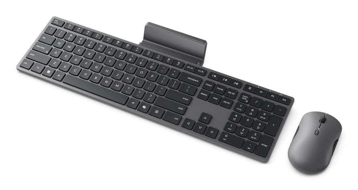 Lenovo 700 Modern keyboard Mouse included Office RF Wireless + Bluetooth US English Grey