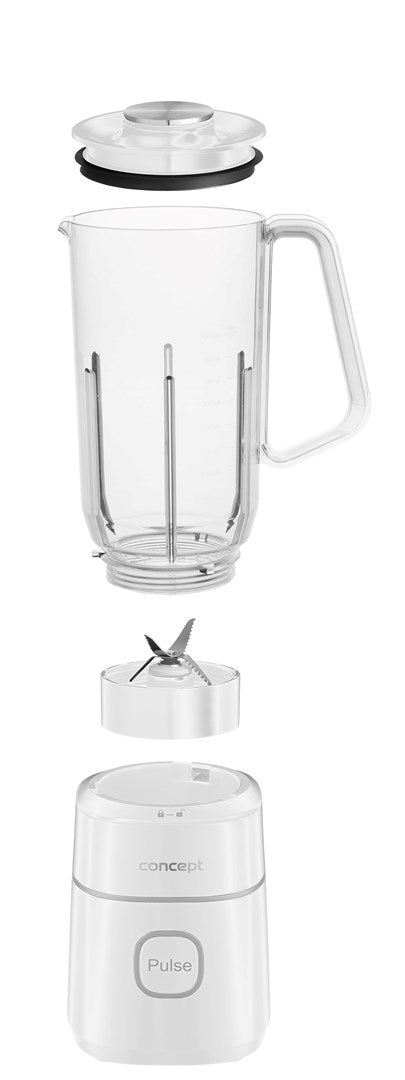 CONCEPT Cup Blender 700 W with Built-in Grinder, 1 L Pot Capacity, 2 Bottles Included, Model SM3491