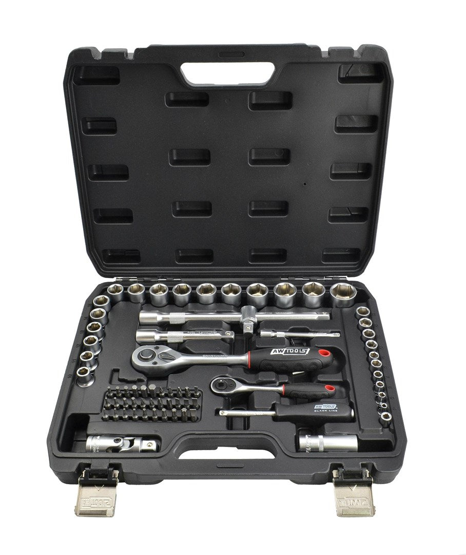 AWTOOLS 72-Piece Wrench Set 1/2"/ 1/4" Manual Tools 4530 g AW39072BL
