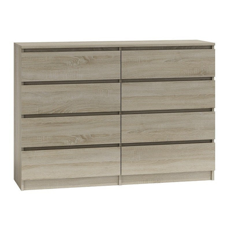 MALWA Chest of Drawers 8 Drawers 140 cm Sonoma Oak M8 140