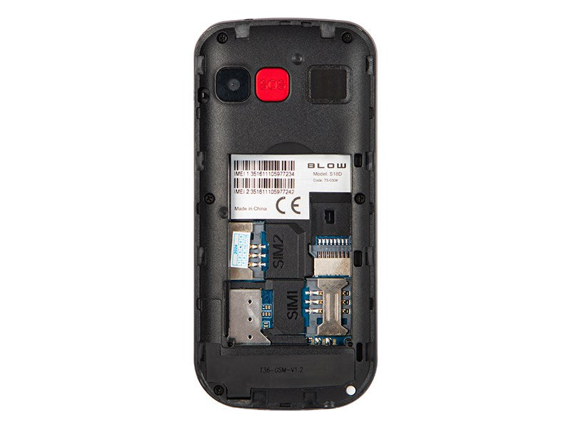 BLOW Feature Phone S18D, Stand, Dual SIM, 800 mAh, Black