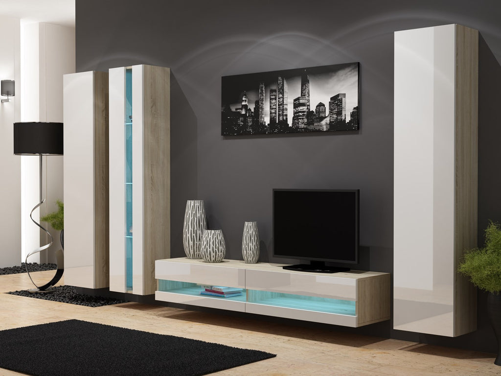 Cama VIGO NEW TV Stand 30/140/40 Sonoma/White Gloss