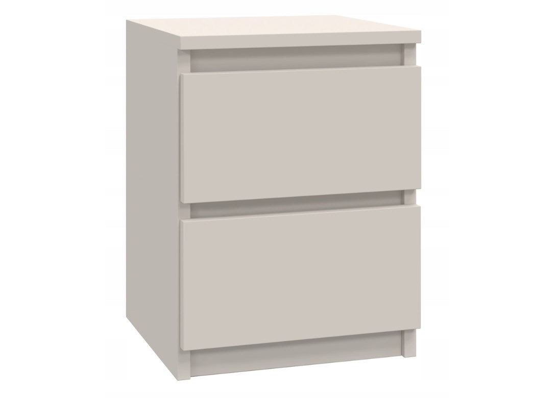 MALWA M2 Bedside Table 2 Drawers Beige