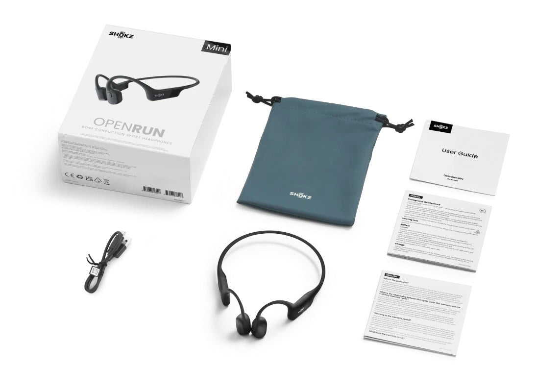 AfterShokz OpenRun Mini USB-C Black Headphones (S806-MN-BK)