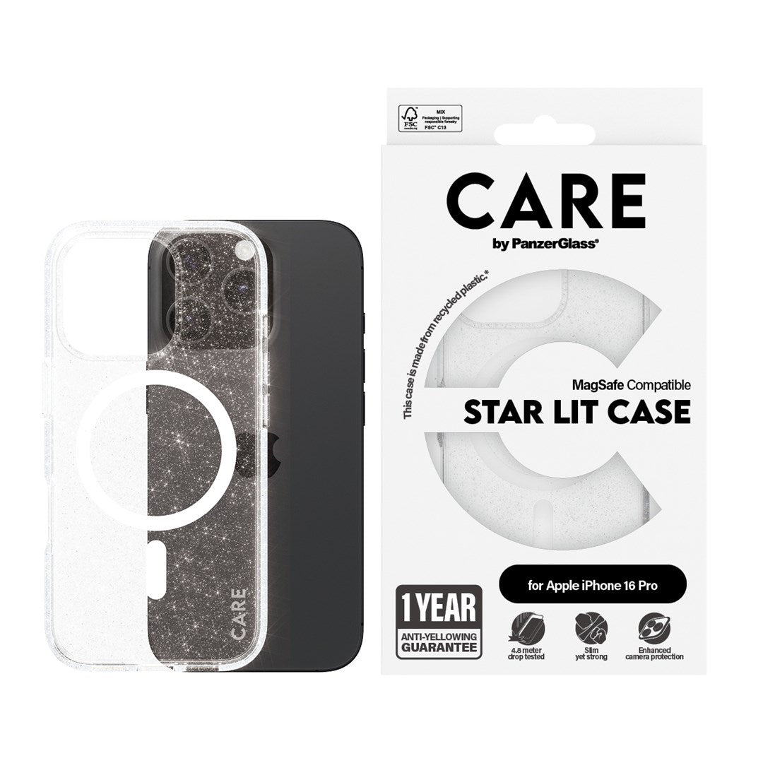 PanzerGlass Case for iPhone 16 Pro, White MagSafe, Scratch & Shock Resistant, AW87-01J