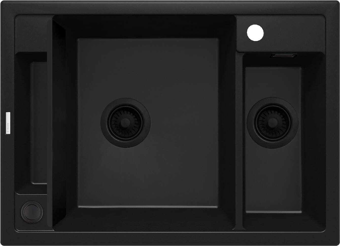 Magnetic granite sink 1.5-bowl