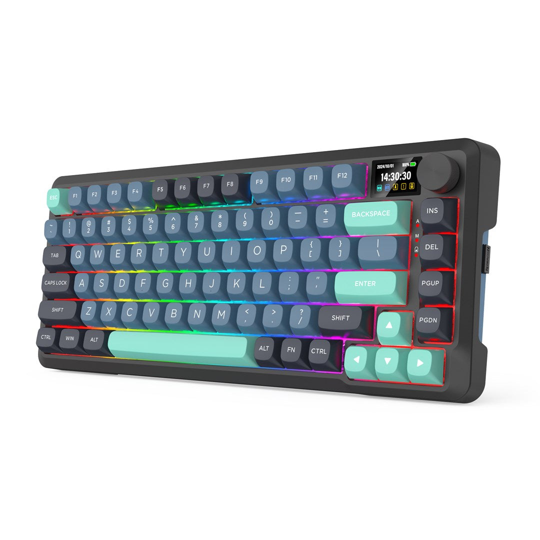 REDRAGON K724GBG-RGB-PRO Behemoth keyboard USB + RF Wireless + Bluetooth Grey  Blue