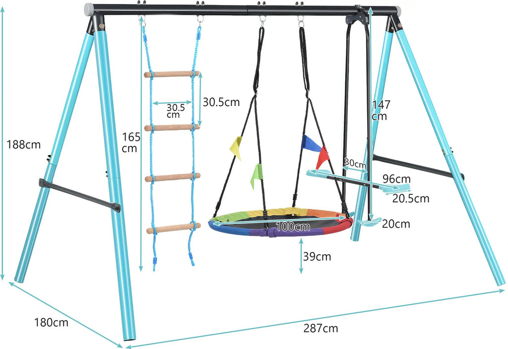 Schwarzwald Frame Swing Nest Swing 100 cm Diameter for Children