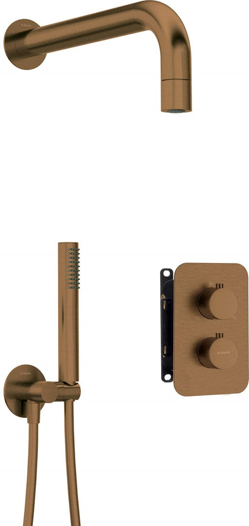 Deante Concealed Shower Set Brass Thermostat Box Round BXYZCEBT
