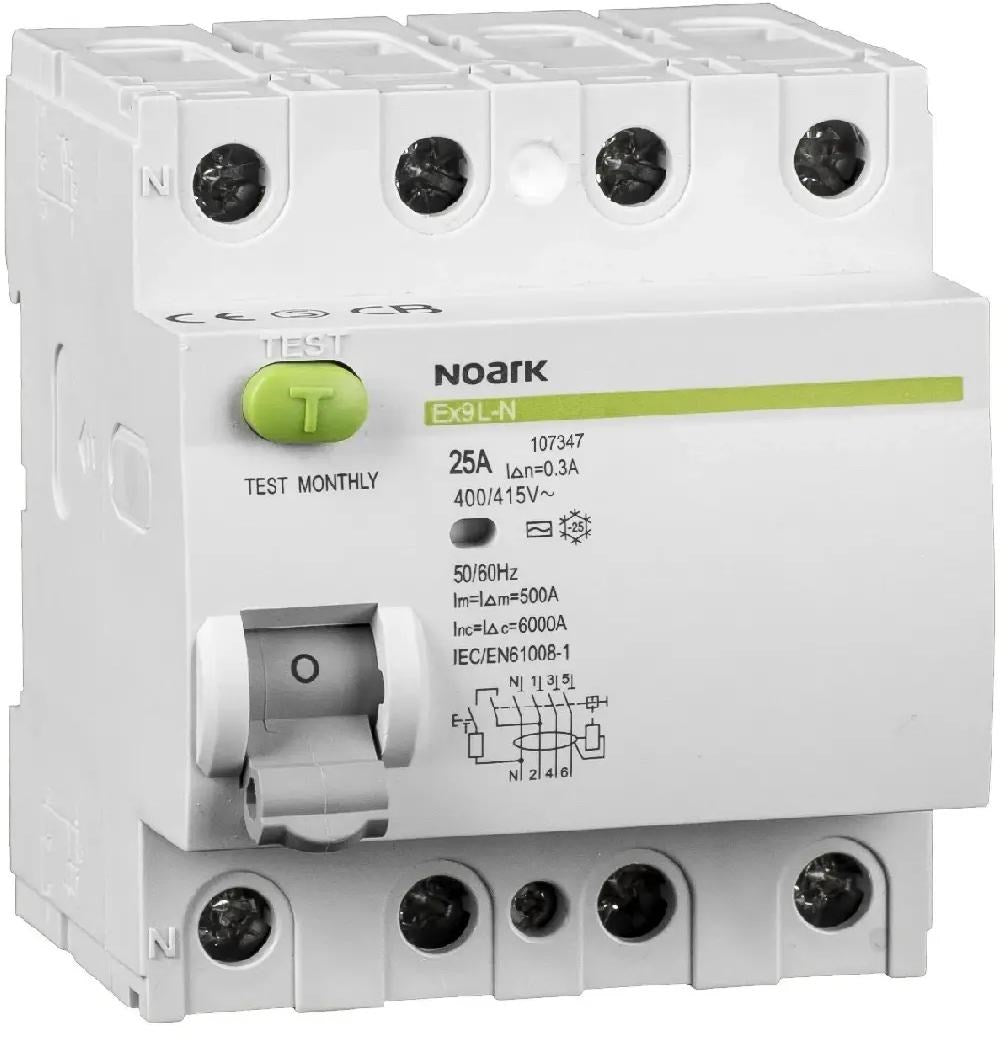 Noark Residual Current Circuit Breaker Ex9L-N 4P 40A 30mA