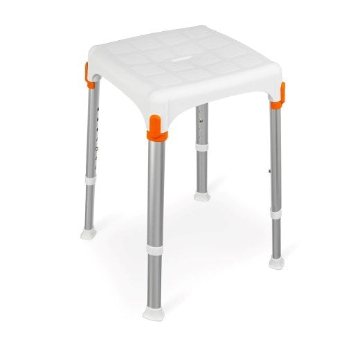 Square Shower Stool White - KING-STA-20