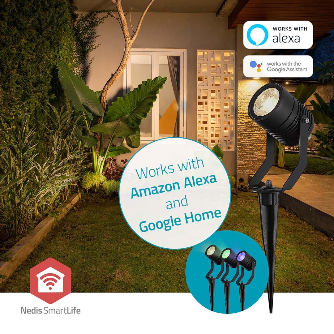 Outdoor Lamp Nedis ZBLOS10RGBW3 Smartlife