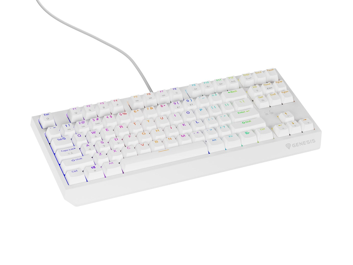GENESIS Thor 230 TKL Keyboard Gaming USB + RF Wireless + Bluetooth QWERTY White