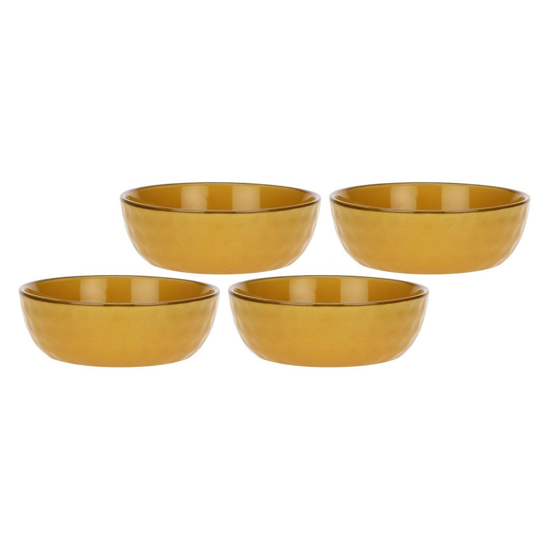 Set of 4 Concerto Ocra Salad Bowls - Yellow  20 cm