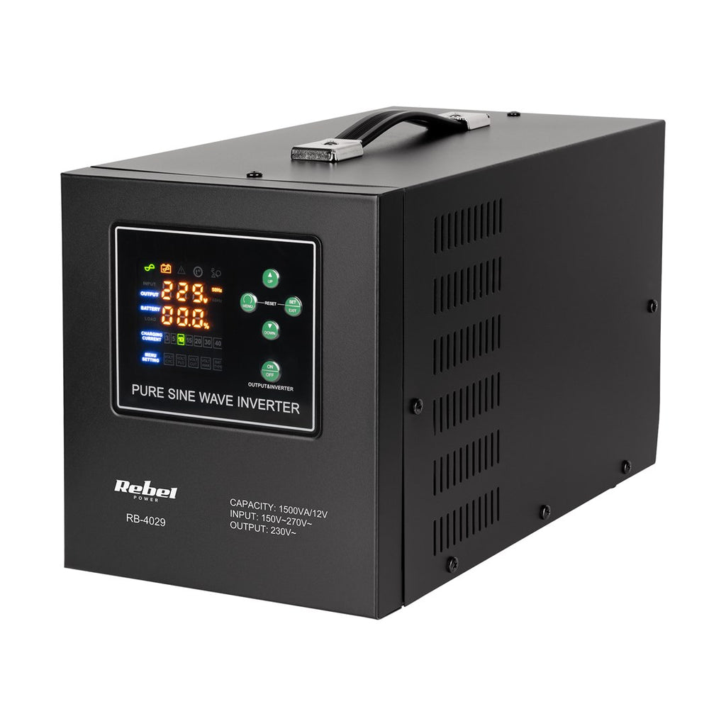 Rebel UPS Power Supply Pure Sine Wave 1500VA 1050W 12V Model RB-4029