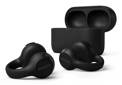 Philips Open-Ear Headphones, Bluetooth 5.4, True Wireless, Headset Function (TAQ2000BK/00)