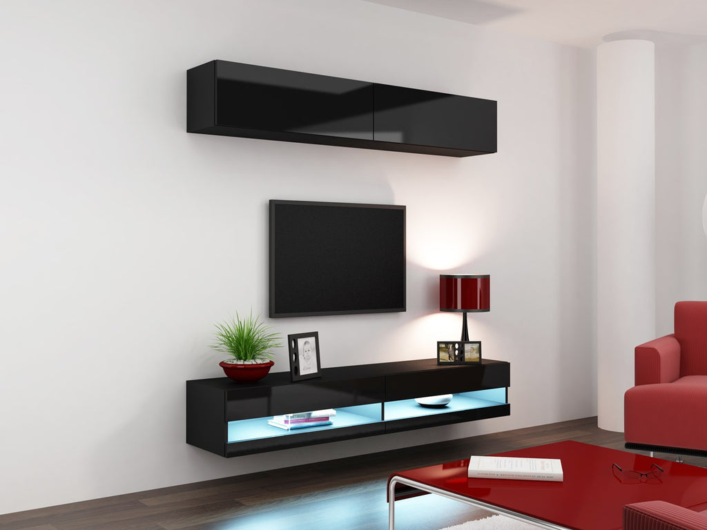Cama VIGO NEW TV Stand 30/140/40 Black/Black Gloss