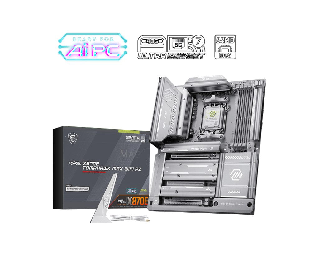 MSI MAG X870E TOMAHAWK MAX WIFI PZ - Motherboard - ATX - DDR5 - AMD Socket AM5 7E84-002R