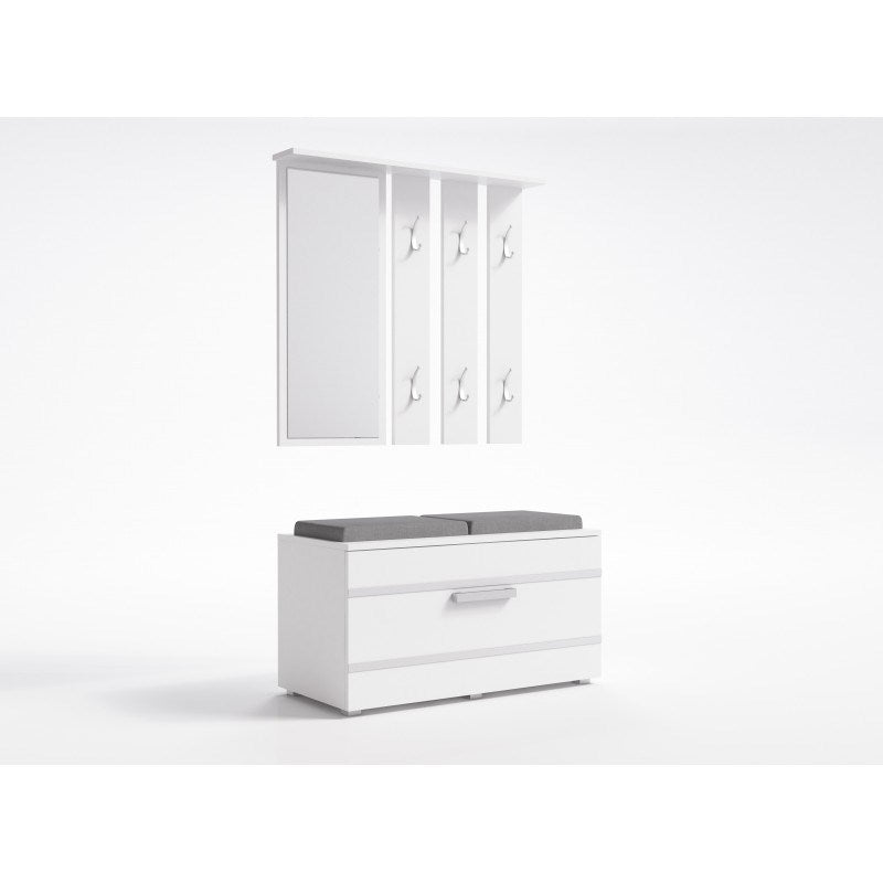 Topeshop GAR OPAL BIEL Entryway Cabinet, White, 85x45x35cm