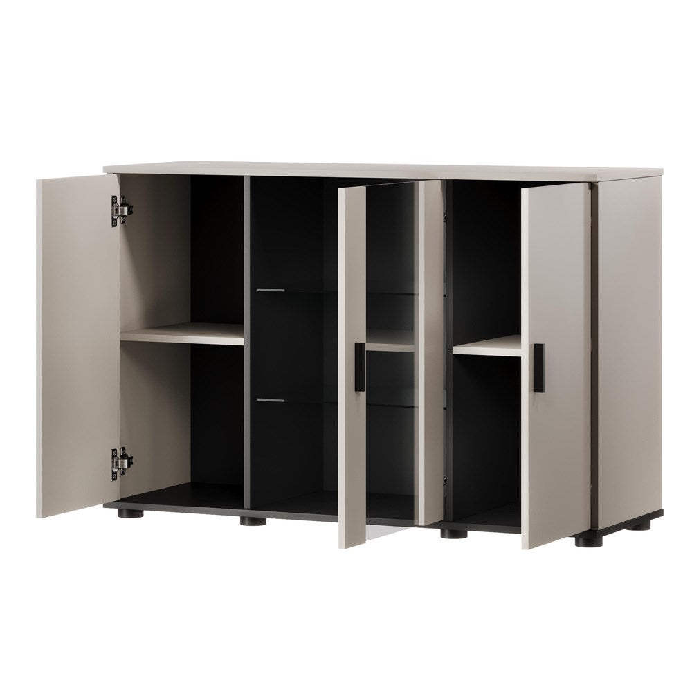 Cama SOHO Chest of Drawers - 120x41x80 cm - Cashmere + Black